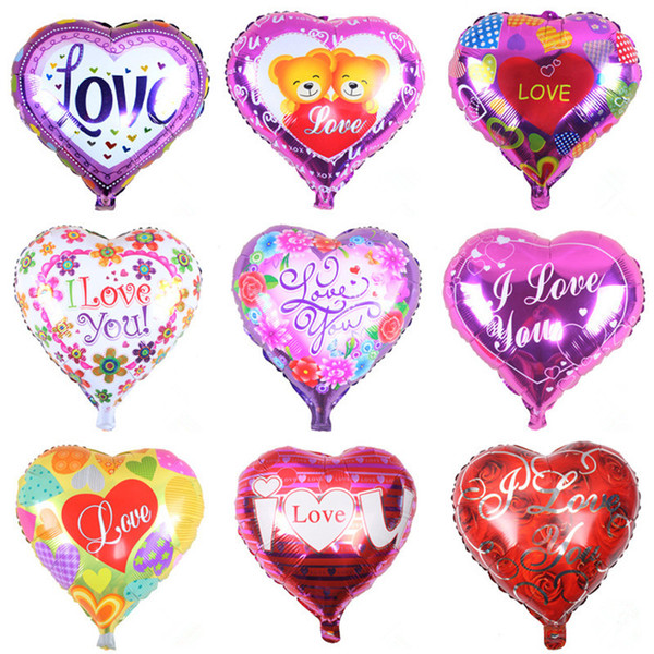 18 inch inflatable air ballons heart shape helium balloon wedding decoration foil balloons love ballons wholesale