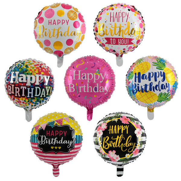 18 Inch inflatable bubble birthday foil balloons for baby happy birthday balloon kids birthday party decorations ballon