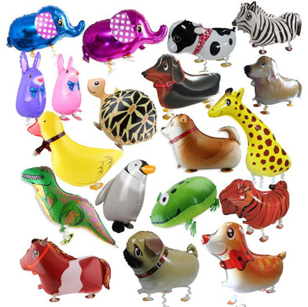 Inflatable Air Walking Balloon Pets Aluminum Foil Ballons Kids Toys Walking Animal Balloons Animals Shape Helium Balloon Wholesale