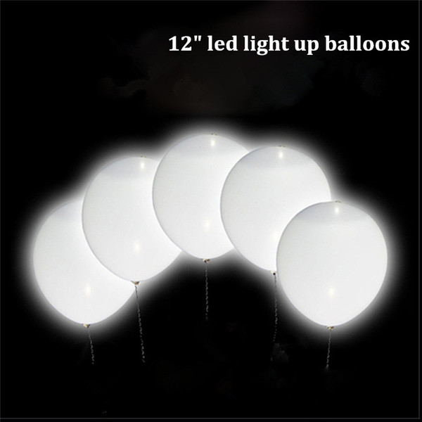 Hot Sale Luminous Led Balloons 12 Inch Inflatable Air Bubble Latex Light Up Balloon Wedding Birthday Party Decorations Led Ballon Wholesale