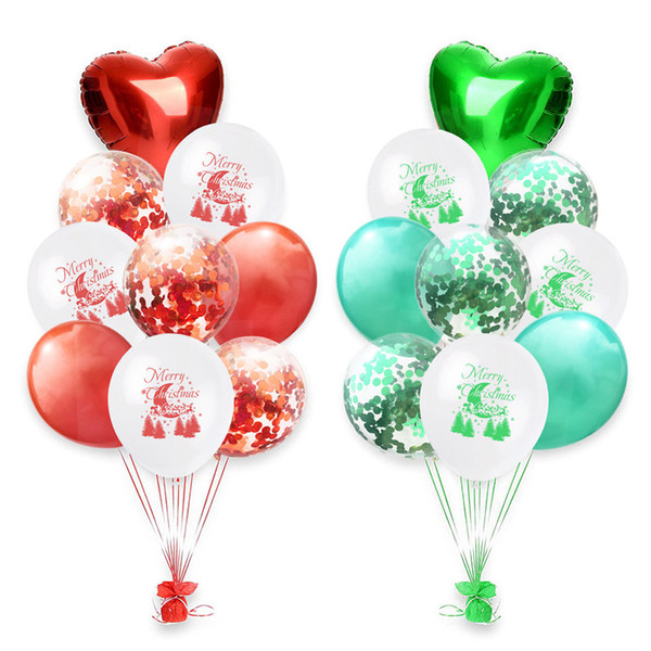 9pcs/set merry christmas balloons 12 inch inflatable bubble christmas decorations ballons party home decoration latex balloon supplies