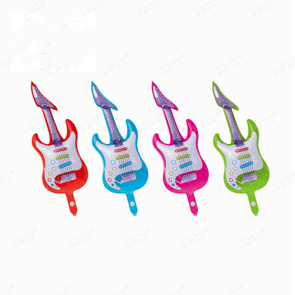 Inflatable cartoon guitar helium balloon happy birthday decoration multi colors mini aluminum foil balloons party supplies globos