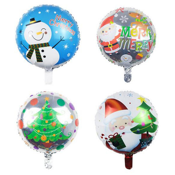 hot sale inflatable christmas ballons 18 inch bubble multi colors aluminum foil balloon house decorations globos dropshipping