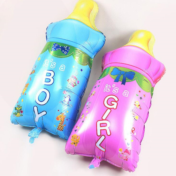 Baby Milk Bottle Shape Foil Balloons Children Boys Girls Helium Balloon Toys Birthday Party Decoration