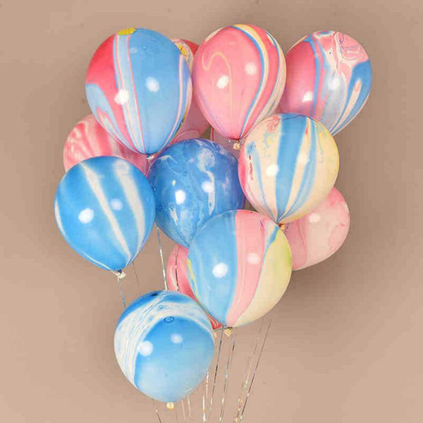 Colorful 12inch Marble Agate Latex Balloons Clouds Printed Art Balloons Wedding Birthday Party Decoration