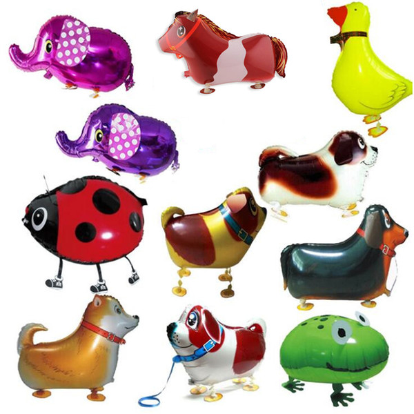 Multiple Walking Animal Balloons Cute Pet Dog Rabbit Panda Dinosaur Tiger Balloons Birthday Party Decoration