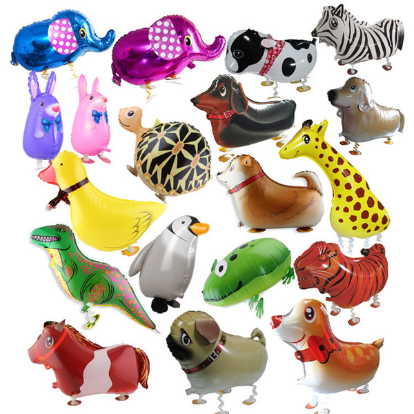 Walking Pet Animal Helium Aluminum Foil Balloon Automatic Sealing Kids Baloon Toys Gift For Christmas Wedding Birthday Party Supplies B11