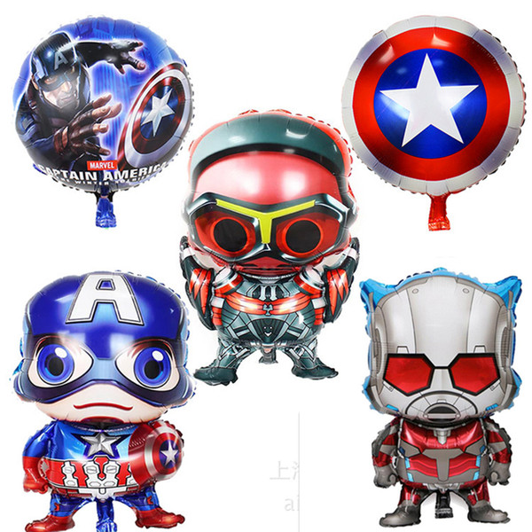 80*45cm Super hero alliance Foil balloons Avengers Captain America Steel ball chivalry birthday party decorations kids toys christmas gift