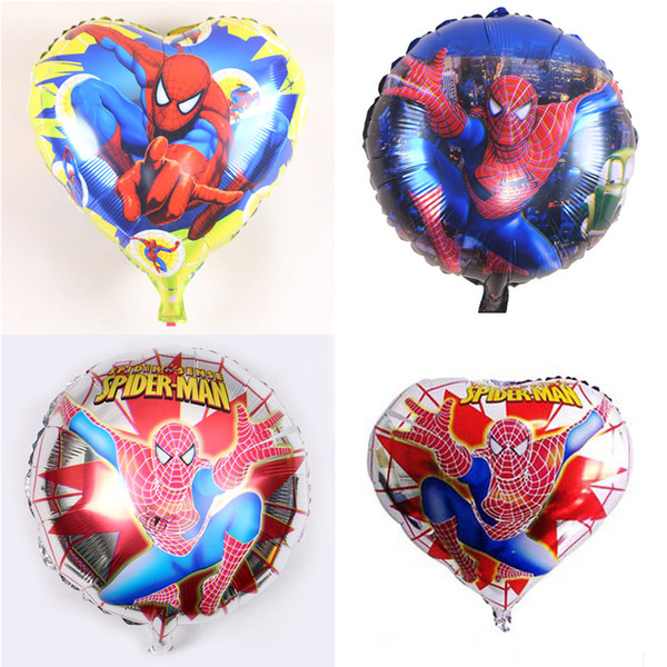 18 inch Happy Spiderman Heart Shape Foil Balloon for Wedding Birthday Party Decoration Cartoon Foil Balloon Wholesale