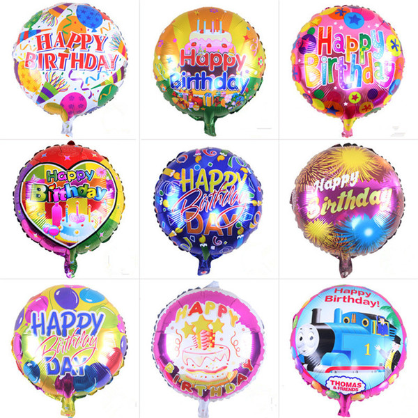 18 Inch inflatable birthday ballons decorations bubble helium balloon happy birthday foil balloons wholesale for kids