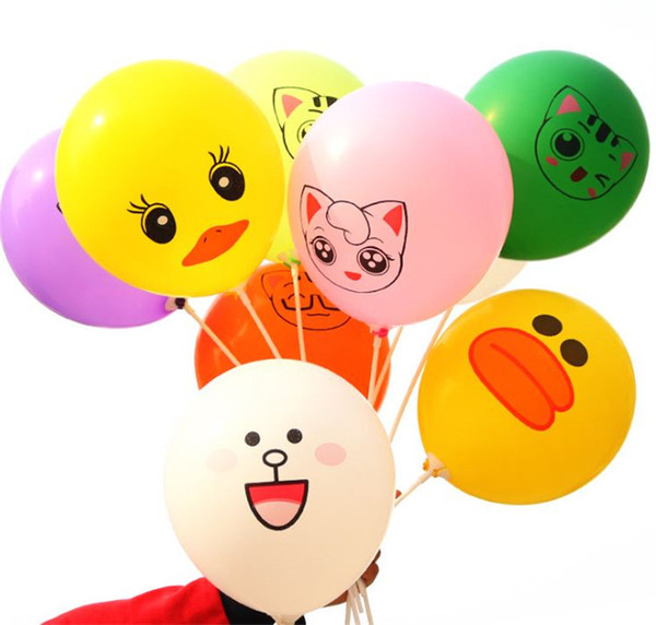 In Stock Cartoon Balloon Wholesale Kindergarten latex Balloon Lovely Gift Children Toys