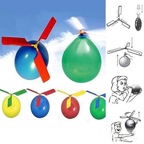 50pcs/lot flying Balloon Helicopter DIY balloon airplane Toy children Toy self-combined Balloon Helicopter Whistle free shipping