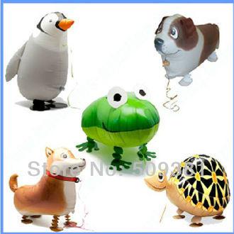 New Arrival! 50 pcs/Lot, Free Shipping, Wholesale, Various Aluminum Foil Helium Walking Animal Pet Balloons, Baby's Toy & Gift.