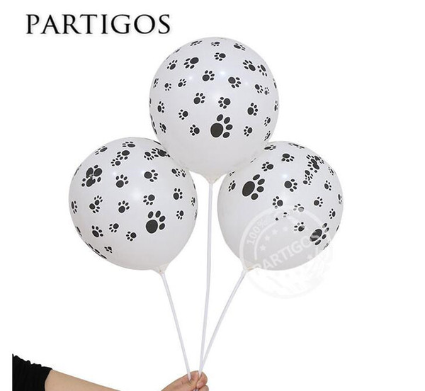 3.2G 100Pcs /Lot Dogs Paws Latex Balloons Bare Footprint Foot Balloon Birthday Party Supplies Kids Toys Helium Inflatable Globos