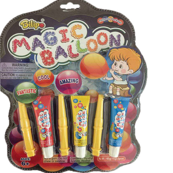 Top Sale 3pcs/set Magic Blow-Up Balloon Bubble Kids Toy Magic Balloon Funny Outdoor Game Toys for Children