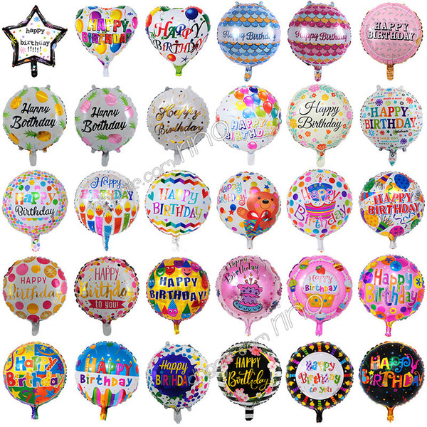 18 Inch inflatable birthday party ballons decorations bubble helium foil balloon kids happy birthday balloons toys supplies