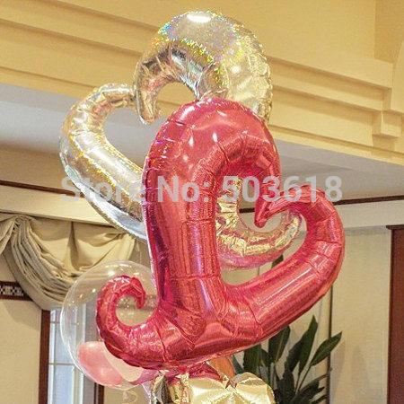 18''Free Shipping 10 Pcs/Lot Aluminum Foil Balloon Wholesales Party Decoration Helium Inflable Heart Shaped Wedding