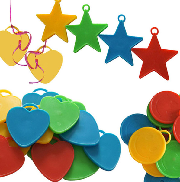 Balloon weights Helium ballon pendants Wedding decoration Birthday party supplies Star /Heart /circle shape options 50 pcs/lot wholesale