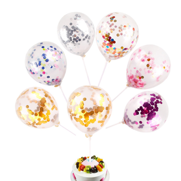 Multicolor Latex Sequins Balloons Birthday Party Wedding Decorations Supplies Filled Clear Novelty Kids Toys Beautiful 5 Inch