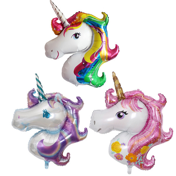 Unicorn Foil Balloons Animal Helium Ballons Globos Inflatable Classic Toys Birthday Party Decorations Kids Party Supplies Balloon 117*87cm