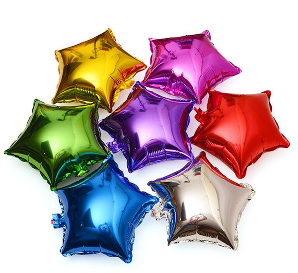 Manufacturer's 18-inch Pentagon Aluminum Film Balloon Wedding Party Decoration Arrangement Star Aluminum Foil Balloon Wholesale