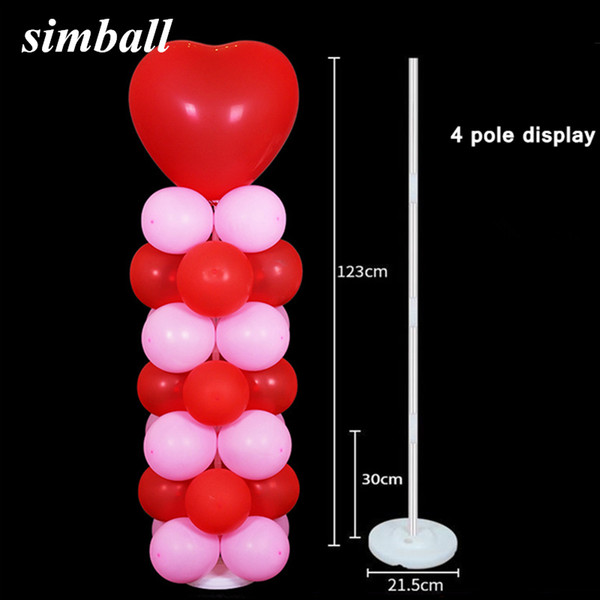 2pcs Balloons Column Stand Kits Arch Stand with Frame Base and Pole for Wedding Party Decor Birthday Party Decoration Kids