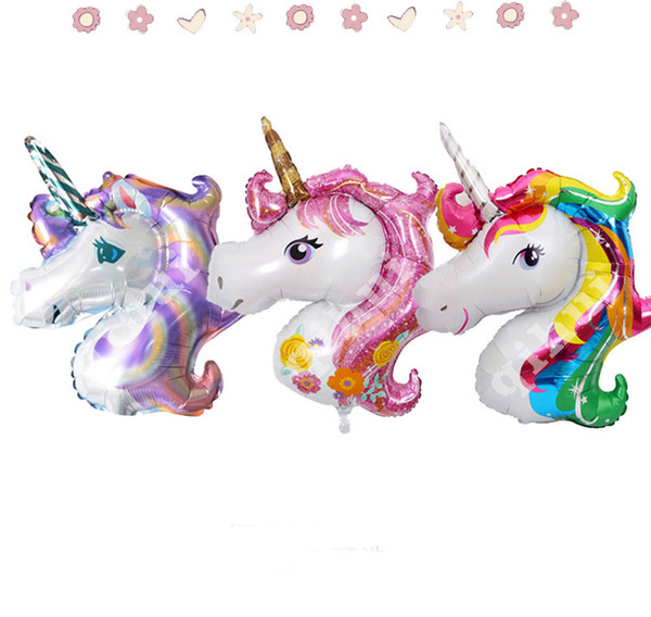 50pcs/set kids Foil Balloons Pink Mini Unicorn Balloon Party Supplies Wedding Baby Shower Decor Rainbow 2018 New Arrivals Toys