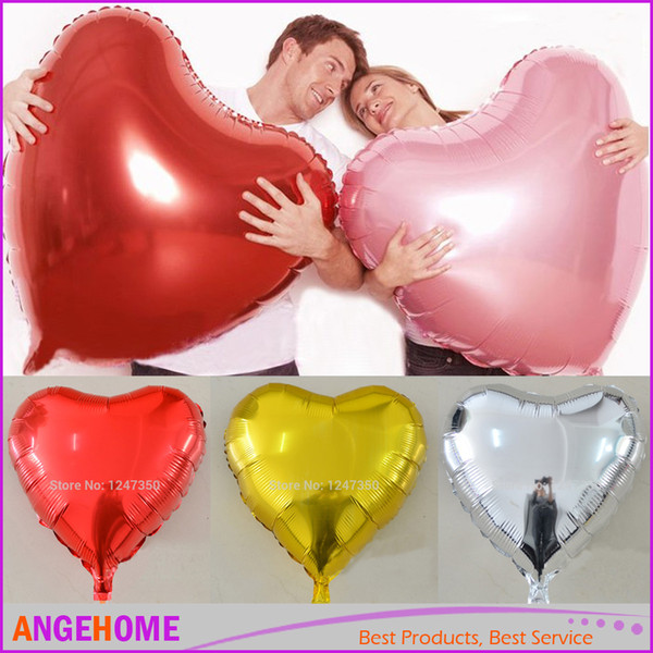 30inch 75cm Love Balloons - 6 Colors Heart Shaped Foil Balloon Large Wedding Birthday Decoration Air Ballons Party Supplies