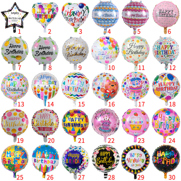 18 Inch inflatable birthday party ballons decorations bubble Aluminum film balloon kids happy birthday balloons toys supplies C4911