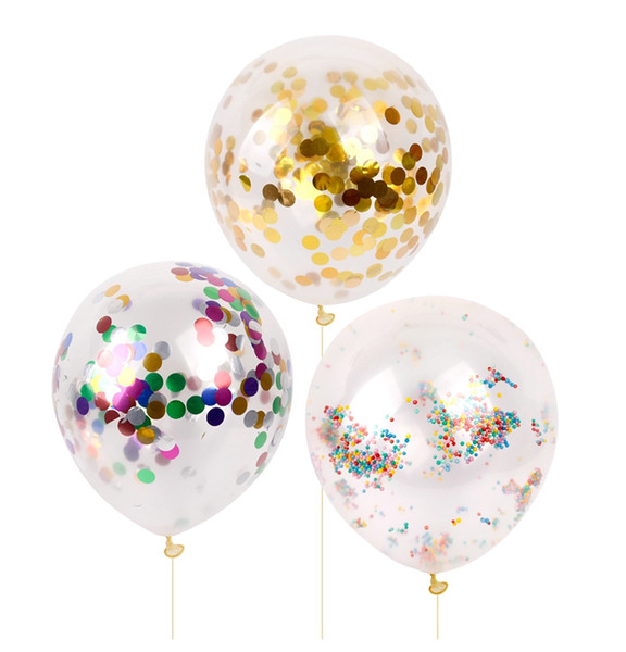 12 inch Gold Confetti Balloon Giant Clear Birthday Balloons Baby Shower Decoration Birthday Balloon Party Supplies