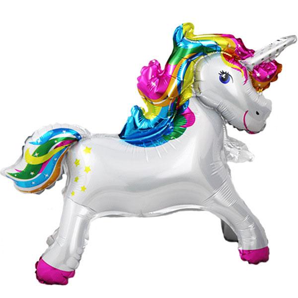 Unicorn balloons children birthday party decoration Aluminum film balloons engagement decoration rainbow animal balloons top quality