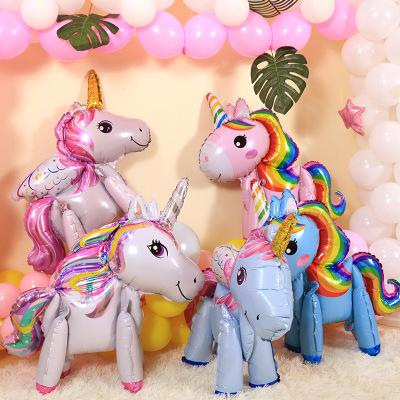 multicolor unicorn Aluminum Film Party Helium Balloon Birthday Party Wedding Decoration Supplies