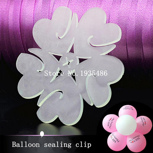 (50piece/lot )balloon accessories plum flower clip Practical convenient balloons sealing clamp latex balloons sealing clamp