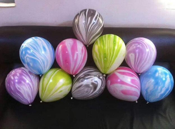 100pcs/set Creative Colorful 10inch Marble Agate Latex Balloons Birthday Party Decorations Baby Shower Party Supplies Drop Shipping