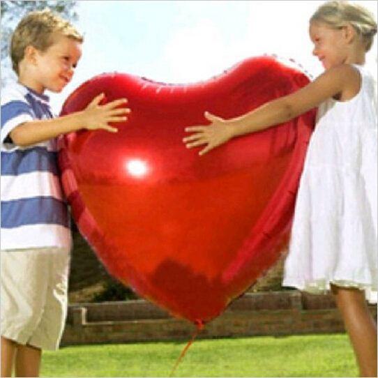 Good quality Aluminum Coating Ballon Ultra Large Heart Balloon Aluminum Foil Balloon Wedding Marriage Decoration 100pcs