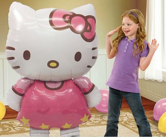 10pcs Oversized Hello Kitty Cat foil balloons cartoon birthday decoration wedding party inflatable air balloons Classic toys