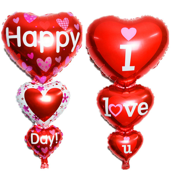 Wholesale Hot Sale I LOVE YOU Helium Balloon HAPPY DAY Large Size Foil Balloons Wedding Engagement Birthday Party Decoration