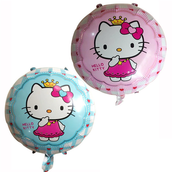 Wholesale 50pcs/lot Hello Kitty Doraemon Foil Balloons Party Birthday Decoration Balloons Inflatable Cartoon Helium Balloon For Kids