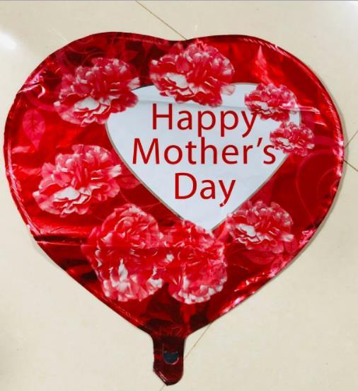 2019 New Aluminum Foil balloon mother and father Love heart shape Mama balloons happy mother's day