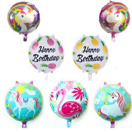 Unicorn Foil Balloon Kid Toys Balloons Child Birthday Party Balloon Flamigo Balloons Printed Wedding Decorative Favors Supplies 18Inch LDH22