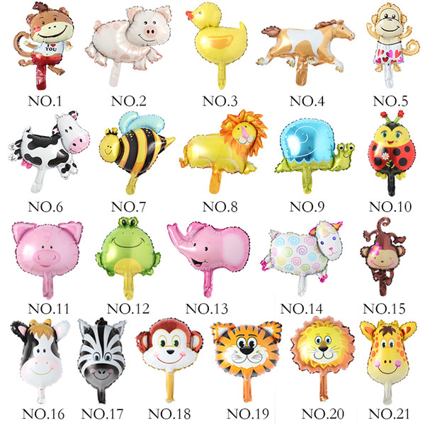 16inch Balloon Lion monkey zebra deer cow mini Unicorn Head Foil Balloon Animal Air theme birthday party decoration Xmas Christmas Kids toys