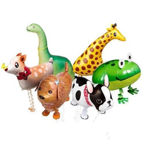 Wholesale Various Mixed Walking animal balloons walking pet balloons 3D elephant panda cat zebra tiger duck foil ballons Party toys chi