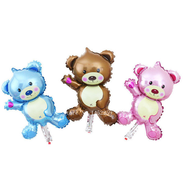 Wholesale-new mini Bear Teddy Bear foil balloon aluminum balloons birthday party decoration balloon wholesale baby