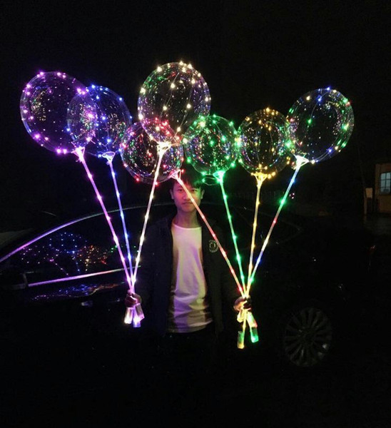 20 inch LED Light Balloon Led BoBo Balloon Lights For Birthday Wedding Christmas Decorative new year Outdoor Party (Retail)