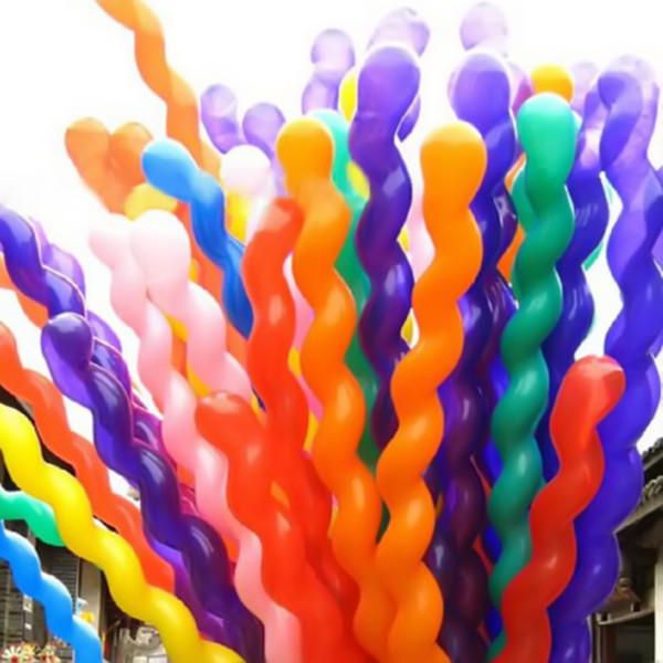 100pcs/lot Long 100cm Screw Thread Latex Balloon Float Air Balls Inflatable Wedding Birthday Party Baloon Decoration Globos Toys