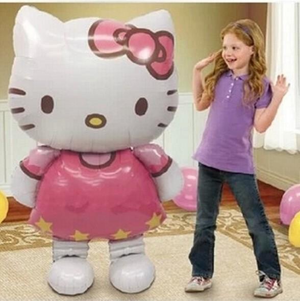 Cartoon KT Cat Aluminum Party Helium Balloon Birthday Party Wedding Decoration Supplies 64*108cm Do not fill with oxygen or hydrogen