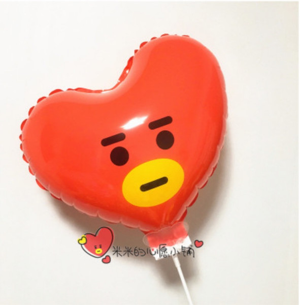 7pcs/lot free shipping bts bt21 cartoon ballon