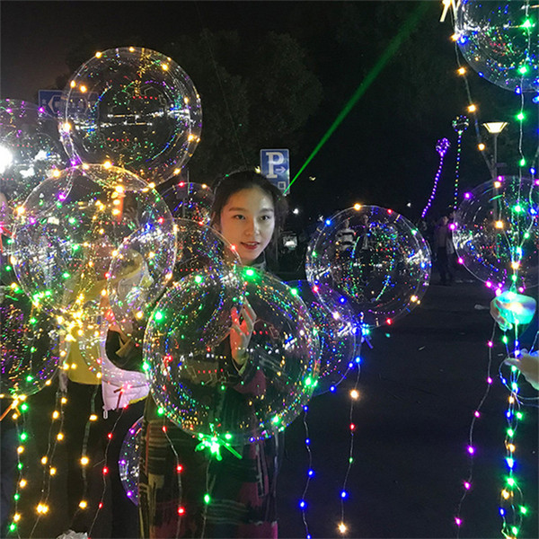 LED Flashing Lights Balloons Night Lighting Light String Bobo Ball Multicolor Decoration Balloon Wedding christmas party Decorative gifts