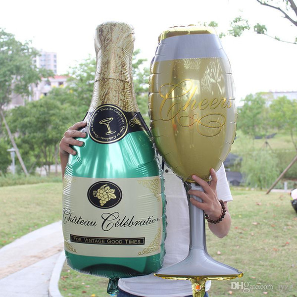 Champagne Cup Beer Bottle Balloons Aluminium Foil Balloon Helium Ballons Birthday Wedding Baby Shower Party Decor Supplies