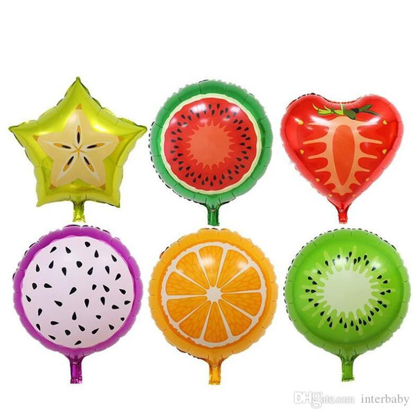 Foil Balloon Fruit Strawberry Balloons Watermelon Carambola Toys Kids Orange Pitaya Birthday Party Decoration Balloons Kids Decor Toys J317